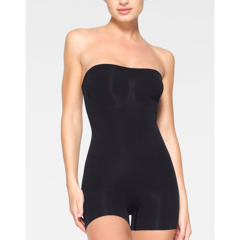 NWOT Skims Seamless Sculpt Strapless Shortie Bodysuit Onyx Black Size XL